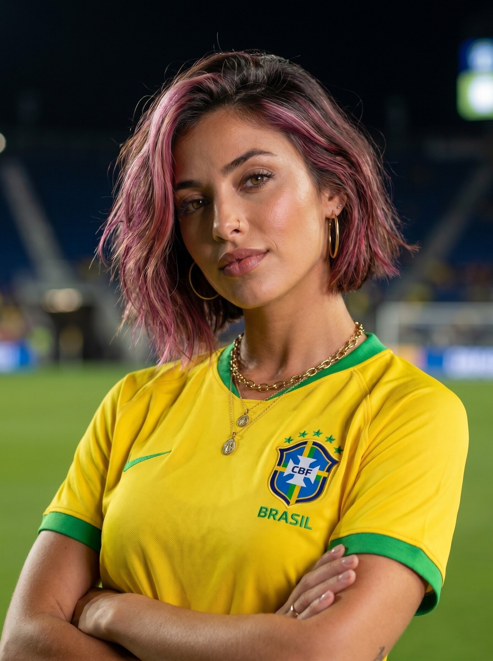 Imagem do participante recriada com IA como jogador da Seleção Brasileira