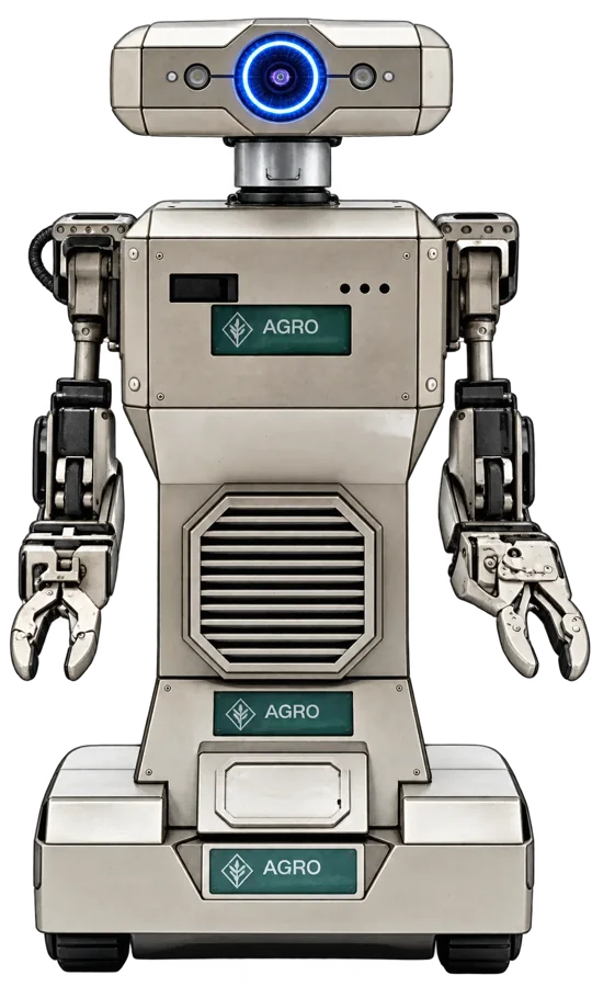 Bot Print, robot con cámara en la cabeza y placas con la marca en el cuerpo